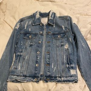 ZARA distressed denim jacket